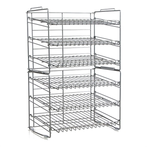 atlantic 6-tier double can rack wire organizer for pantry in silver
