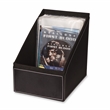 Atlantic Leatherette Media & Movie Bin with 36 Clear Sleeves Included in Black