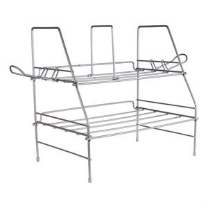 atlantic game depot stable wire gaming rack with controller hooks in silver