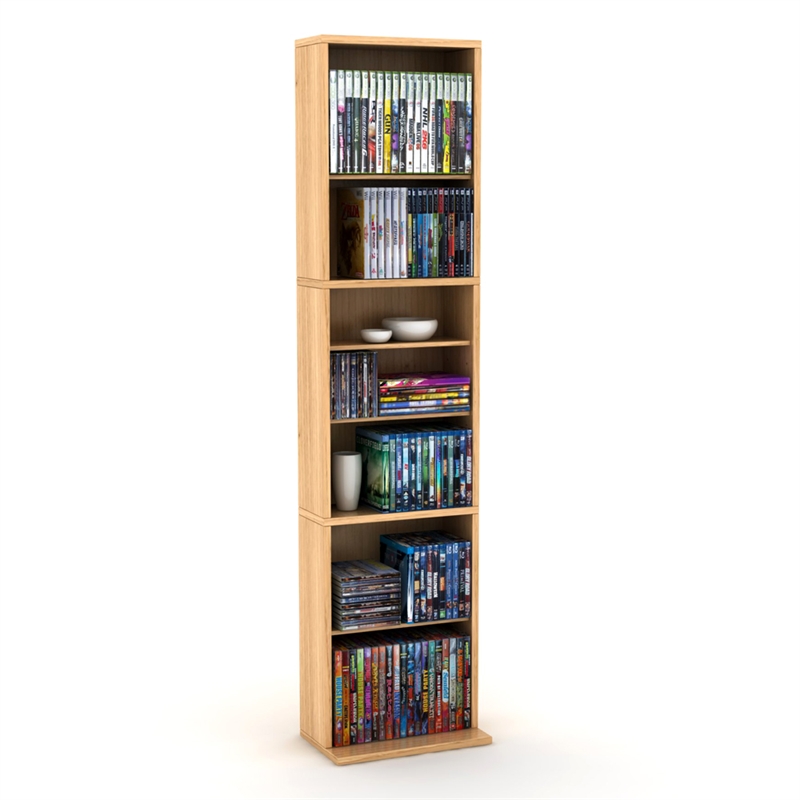 Atlantic 54" Summit Adjustable Media Storage Bookcase w/ Wide Base in