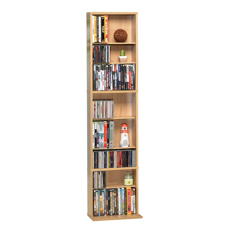 Atlantic 54" Summit Adjustable Media Storage Bookcase w/ Wide Base in