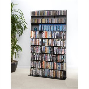 Cd Dvd Media Storage Cymax S 72 Large Media Rack In Black