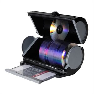 atlantic inc 80 disc storage manager in black