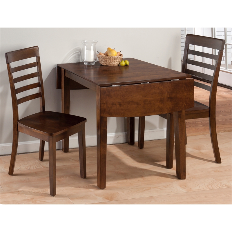 Jofran Double Drop Leaf Dining Table in Taylor Brown Cherry - 342-48