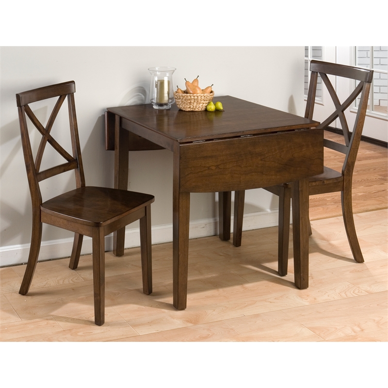 Jofran Double Drop Leaf Dining Table in Taylor Brown Cherry - 342-48