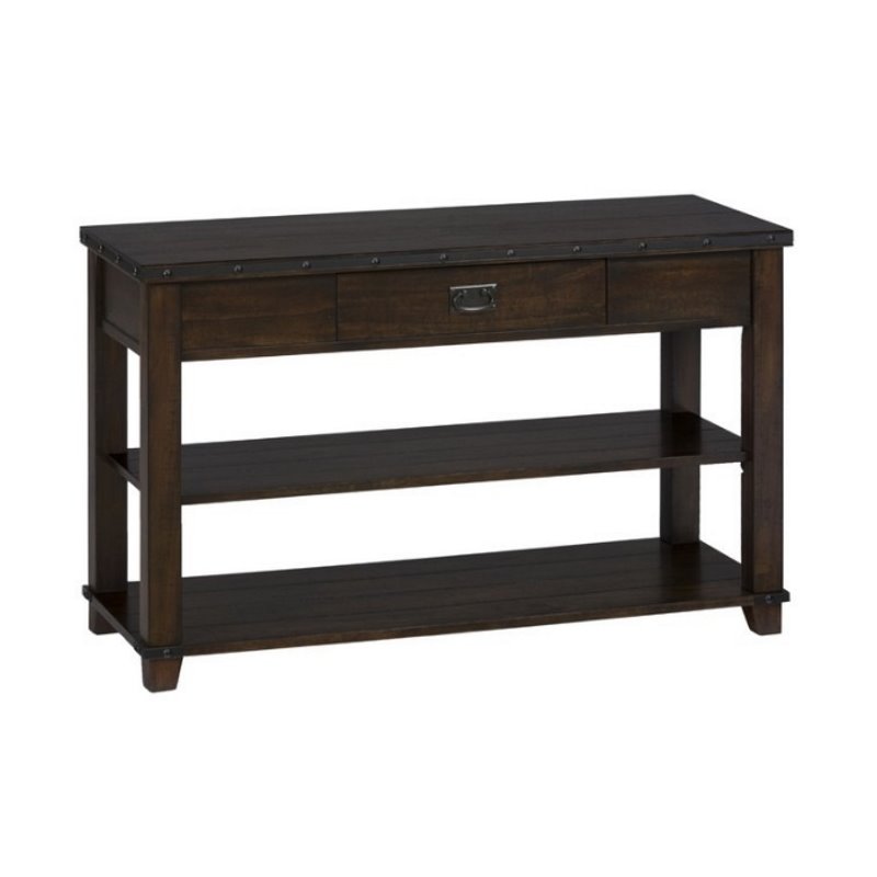 Jofran Sofa Table TV Stand in Cassidy Brown Finish - 561-4