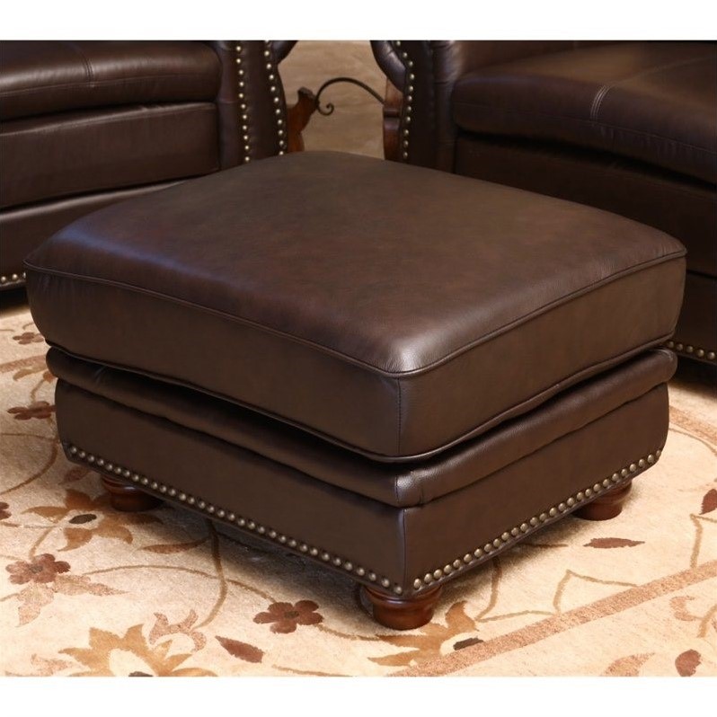 Abbyson Living Harrison 4 Piece Leather Sofa Set in Brown JC2300BRN