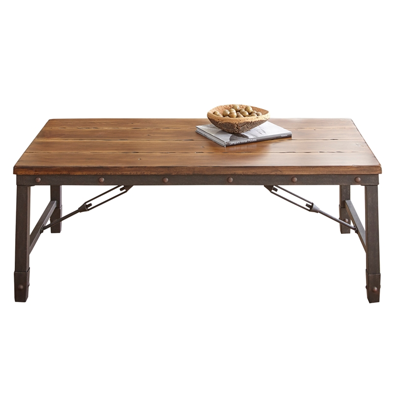 Ashford Coffee Table in Antiqued Honey Brown