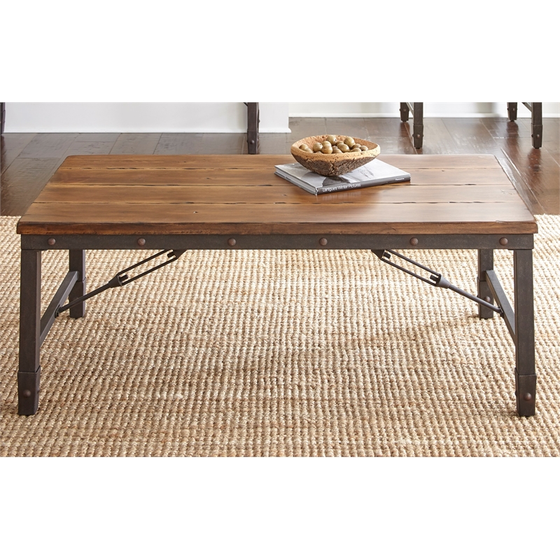 Ashford Coffee Table in Antiqued Honey Brown