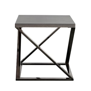 Steve Silver Aegean 23&quot Square End Table in Black Nickel