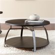Steve Silver Coham Round Coffee Table in Black Nickel