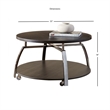 Steve Silver Coham Round Coffee Table in Black Nickel