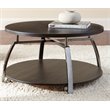 Steve Silver Coham Round Coffee Table in Black Nickel