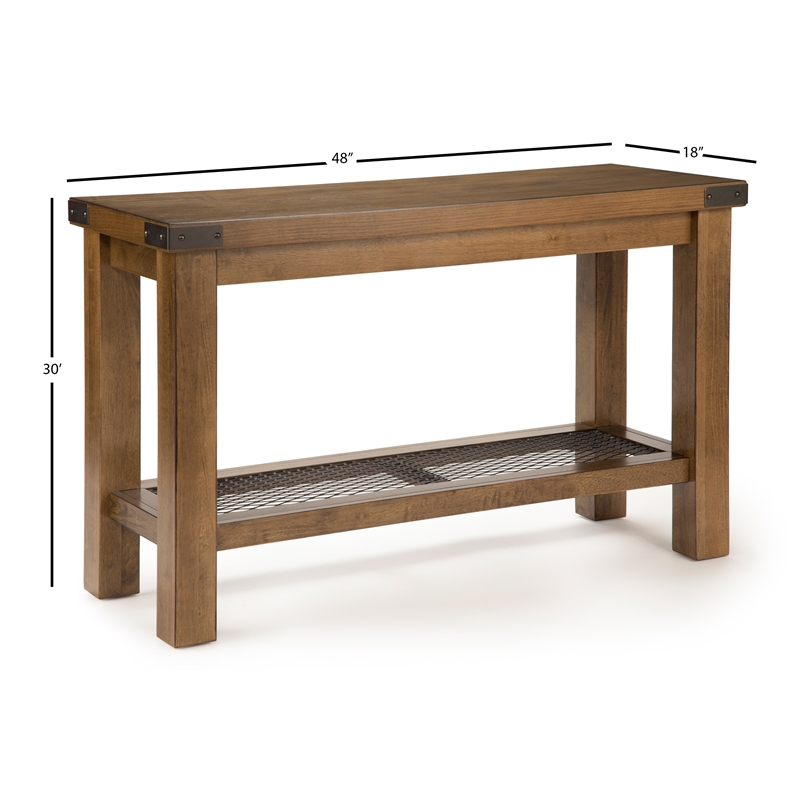 Steve Silver Hailee Console Table in Distressed Oak