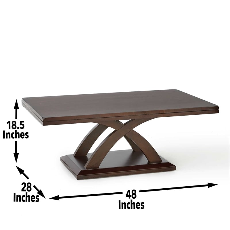 Jocelyn Coffee Table in Espresso Cherry Wood