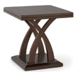 Jocelyn Square End Table in Espresso Cherry Wood