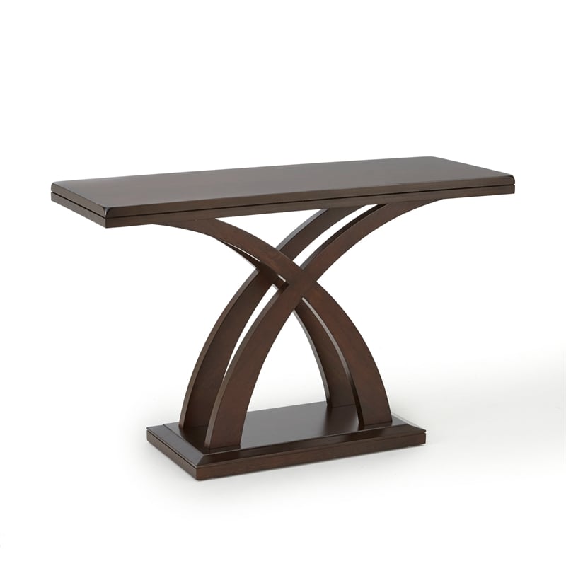 Jocelyn Console Table in Espresso Cherry Wood and Mango Veneers