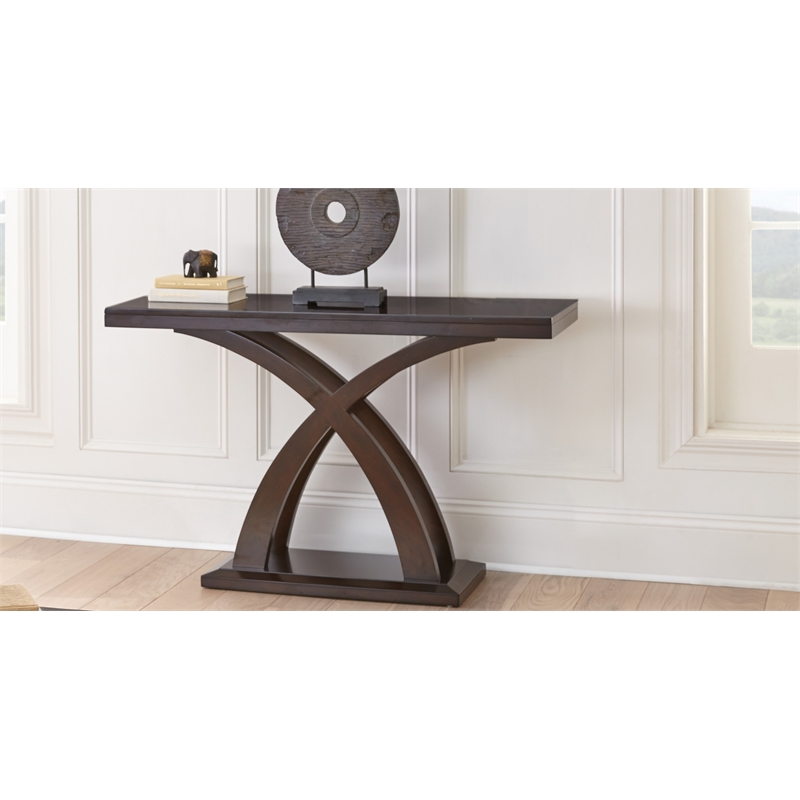 Jocelyn Console Table in Espresso Cherry Wood and Mango Veneers