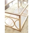 Olympia Glass Top Coffee Table in Gold Chrome