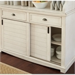Cayla Buffet with Hutch in Antique White with rub through heavy distressing