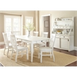 Cayla Buffet with Hutch in Antique White with rub through heavy distressing