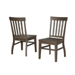 Cayla Dining Side Chair in Dark Oak with wire brushed distressing