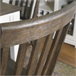 Cayla Dining Side Chair in Dark Oak with wire brushed distressing