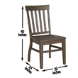 Cayla Dining Side Chair in Dark Oak with wire brushed distressing