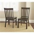 Cayla Dining Side Chair in Dark Oak with wire brushed distressing