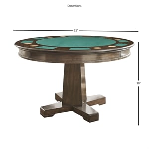 Rudy Reversible Game Table in Medium Walnut
