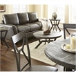 Alamo Round Coffee Table in Weathered Gray
