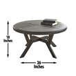Alamo Round Coffee Table in Weathered Gray