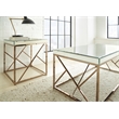 Evelyn Mirror Top Coffee Table in Copper Chrome