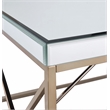 Evelyn Mirror Top Coffee Table in Copper Chrome