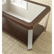Steve Silver Truman Mirror Top Coffee Table in Espresso Chocolate