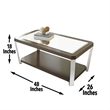 Steve Silver Truman Mirror Top Coffee Table in Espresso Chocolate