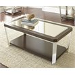 Steve Silver Truman Mirror Top Coffee Table in Espresso Chocolate