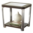 Steve Silver Truman Mirror Top End Table in Espresso Chocolate