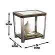 Steve Silver Truman Mirror Top End Table in Espresso Chocolate