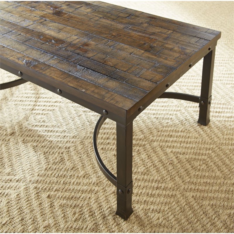 Steve Silver Ambrose Coffee Table In Rustic Brown Steve Silver Ambrose Coffee Table In Rustic Brown