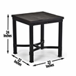Ambrose Square End Table in Rustic Brown