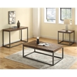 Lorenza Square End Table in Brown Distressed Wood