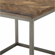 Lorenza Square End Table in Brown Distressed Wood