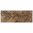 Lorenza Console Table in Distressed Brown Wood with Nickel base
