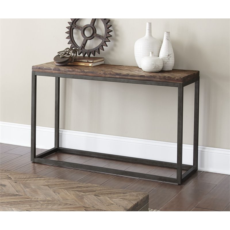 Lorenza Console Table In Distressed, Distressed Sofa Table