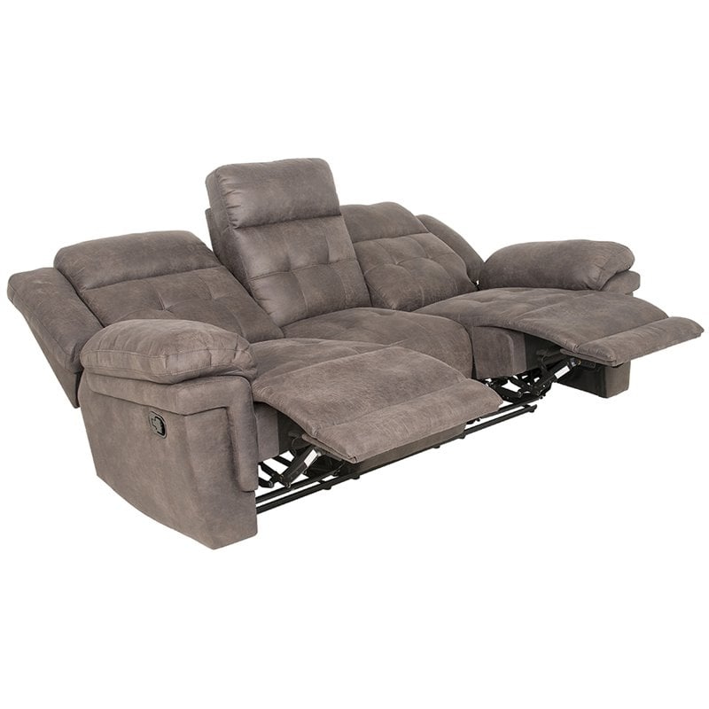 Steve Silver Anastasia Fabric Reclining Sofa in Gray