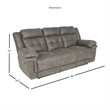 Steve Silver Anastasia Fabric Reclining Sofa in Gray