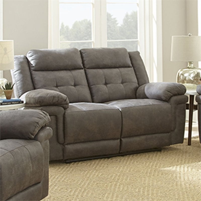 Steve Silver Anastasia Fabric Reclining Loveseat In Gray | Cymax Business