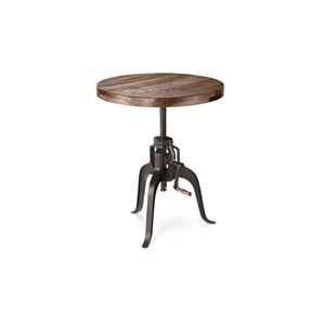Sparrow 30&quot Round Adjustable Crank Pub Table in Russet Brown