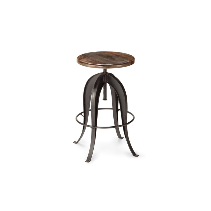 Steve Silver Sparrow Adjustable Bar Stool in Russet Brown
